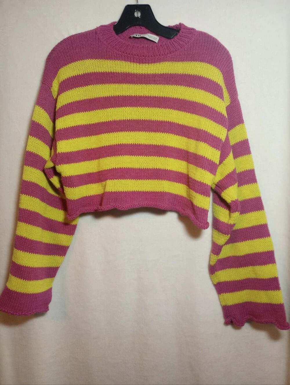 Cropped Baggy Striped Y2K Colorblock Sweater Zara Indie Sleeze Coquette Coastal